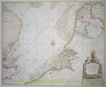 North Sea antique chart  by Mount and Page