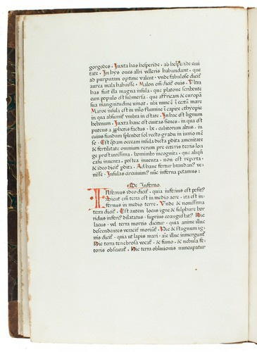 1472 incunable encyclopaedia of the world, containing references to Arabia, Syria, Palestine and the Saracens by Honorius Augustodunensis