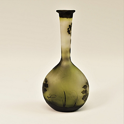 Art nouveau glass vase  by Emile Gallé