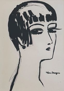 Les Cheveux Courts, litho 1926 by Kees van Dongen