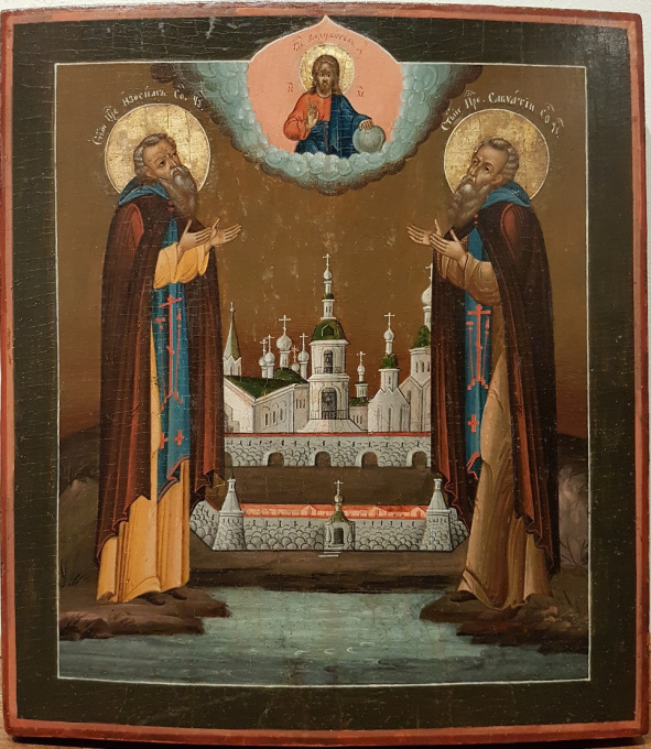 The Monastery founders SS. Zosima and Swataj by Artista Sconosciuto
