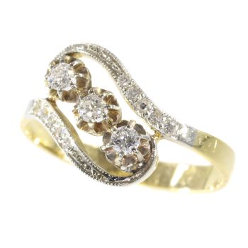 Elegant Belle Epoque diamond ring by Unknown Artist