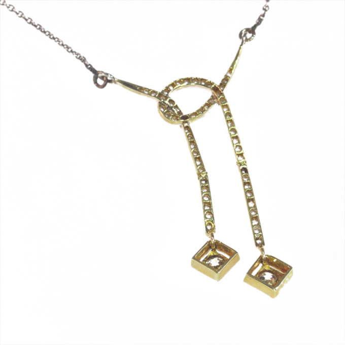 Charming vintage Belle Epoque diamond necklace by Artiste Inconnu