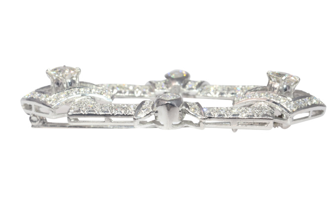 Vintage Fifties diamond platinum brooch by Onbekende Kunstenaar