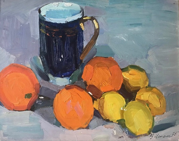 Still life with oranges by Viktor Iskam