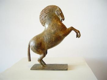 Steigerend paard by Jan de Graaf