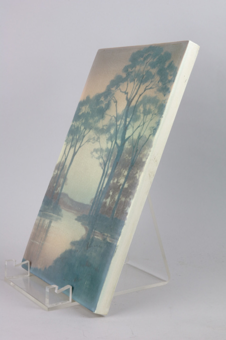 Vellum Landscape Plaque by Rookwood Pottery by Lorinda Epply
