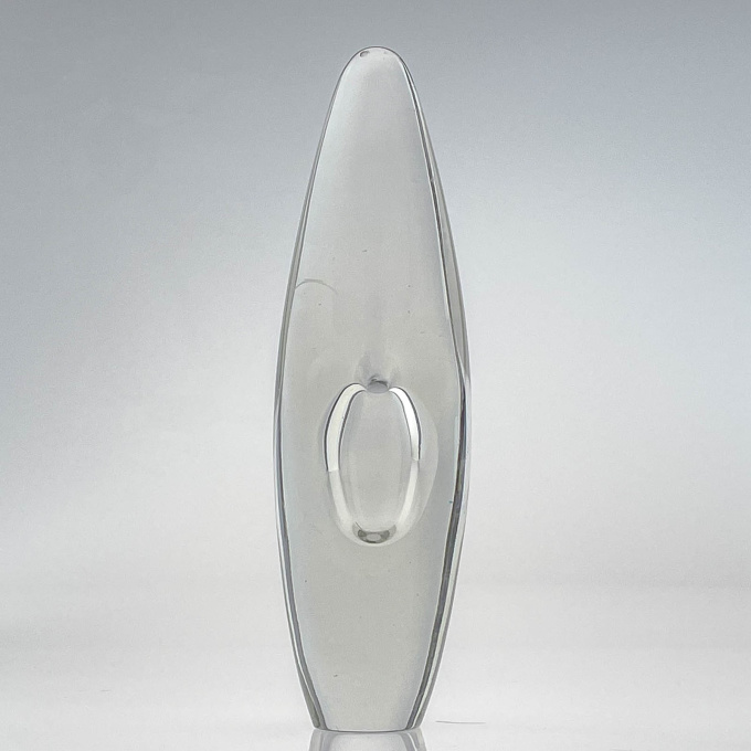 Large size crystal Art-Object “Orkidea” (Orchid), Model 3568 – Iittala, Finland 1957 by Timo Sarpaneva