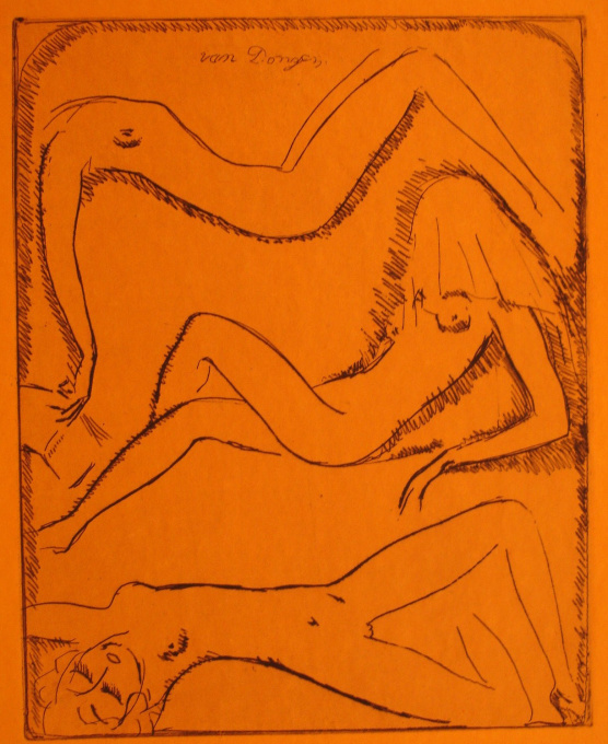 Three reclining female nudes  by Kees van Dongen
