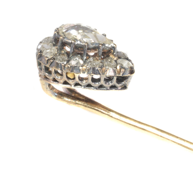 Victorian rose cut diamond tie pin by Onbekende Kunstenaar
