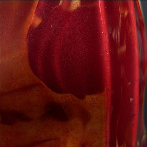 Ceramic deep red vase from Rambervillers by Artista Sconosciuto