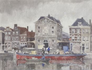 Korenbeurs Leiden by Cornelis Vreedenburgh