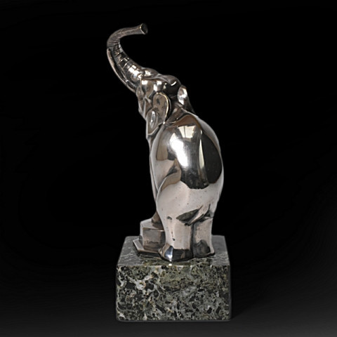 Silver bronze elephant  by Fontinelle