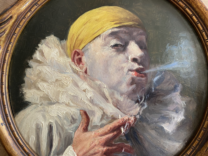 Smoking Pierrot Yellow by Armand Henrion