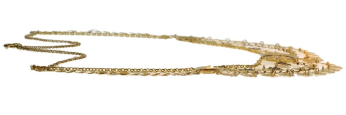 French antique gold necklace with enamel so-called collier d'esclave by Artista Desconhecido
